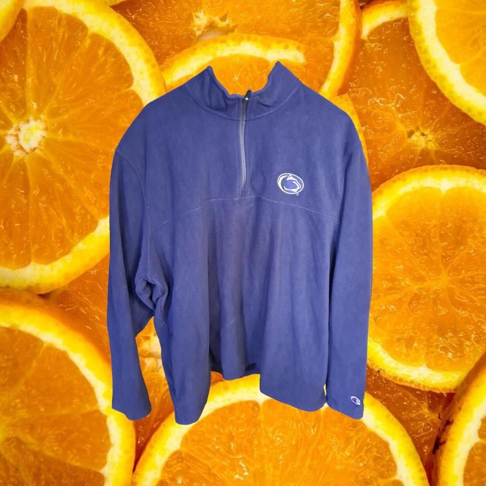 Champion Penn State 1/4 Zipper Sweatshirt With Embroidered Logo Fleece Size 2XL